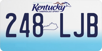 KY license plate 248LJB