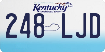 KY license plate 248LJD
