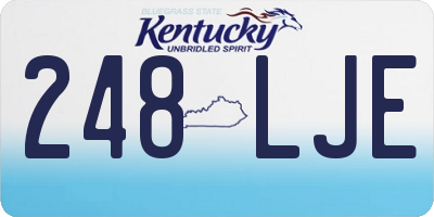 KY license plate 248LJE
