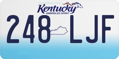 KY license plate 248LJF