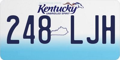 KY license plate 248LJH