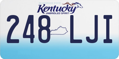 KY license plate 248LJI