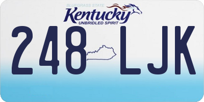 KY license plate 248LJK