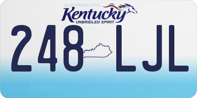 KY license plate 248LJL