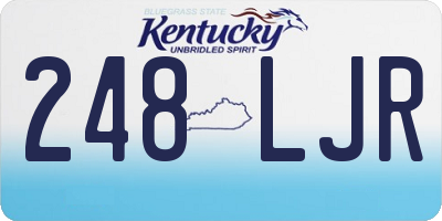 KY license plate 248LJR
