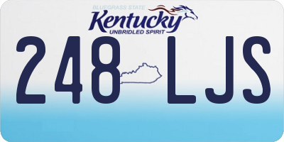 KY license plate 248LJS