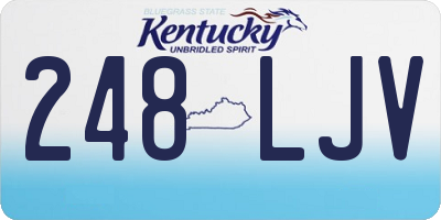 KY license plate 248LJV