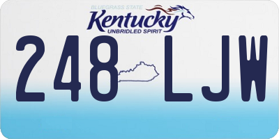 KY license plate 248LJW