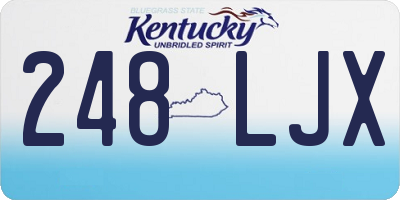 KY license plate 248LJX
