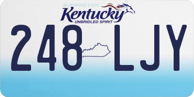 KY license plate 248LJY
