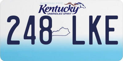 KY license plate 248LKE