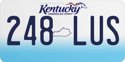 KY license plate 248LUS
