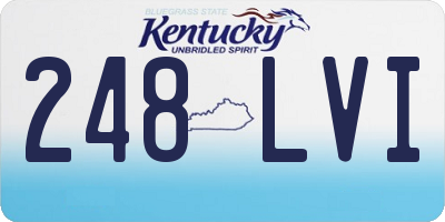 KY license plate 248LVI