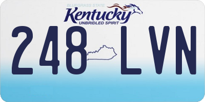 KY license plate 248LVN