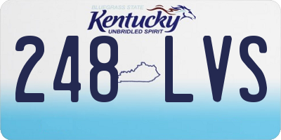KY license plate 248LVS