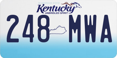 KY license plate 248MWA
