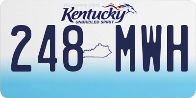 KY license plate 248MWH