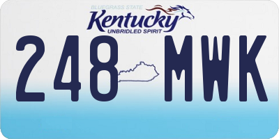 KY license plate 248MWK