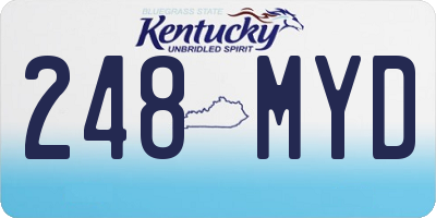 KY license plate 248MYD