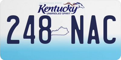 KY license plate 248NAC