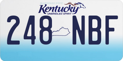 KY license plate 248NBF
