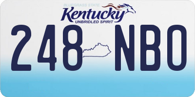 KY license plate 248NBO