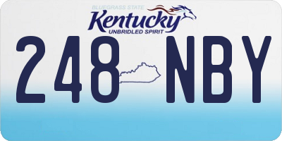 KY license plate 248NBY