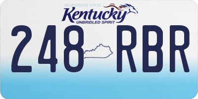 KY license plate 248RBR