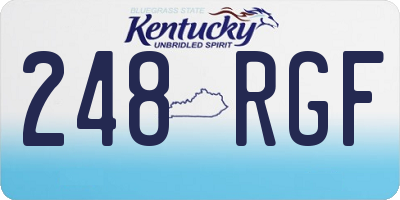 KY license plate 248RGF