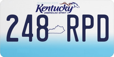 KY license plate 248RPD