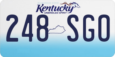KY license plate 248SGO