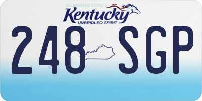 KY license plate 248SGP