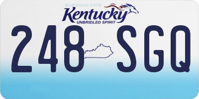 KY license plate 248SGQ