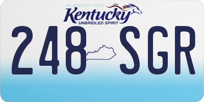 KY license plate 248SGR