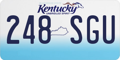 KY license plate 248SGU
