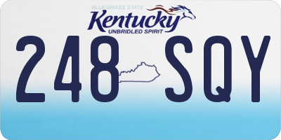 KY license plate 248SQY