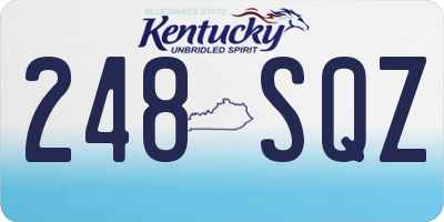KY license plate 248SQZ