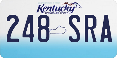 KY license plate 248SRA