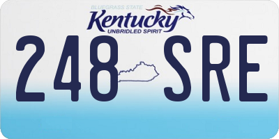 KY license plate 248SRE