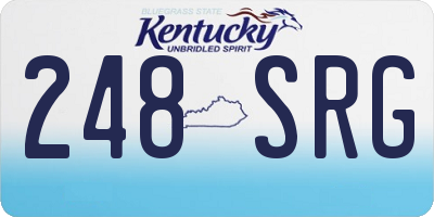 KY license plate 248SRG