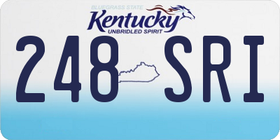 KY license plate 248SRI