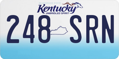 KY license plate 248SRN
