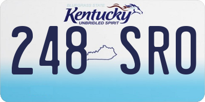 KY license plate 248SRO