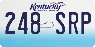 KY license plate 248SRP