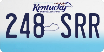 KY license plate 248SRR