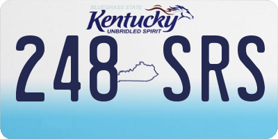 KY license plate 248SRS
