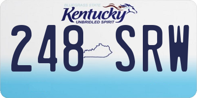 KY license plate 248SRW