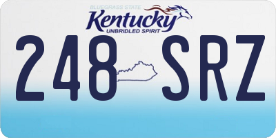 KY license plate 248SRZ