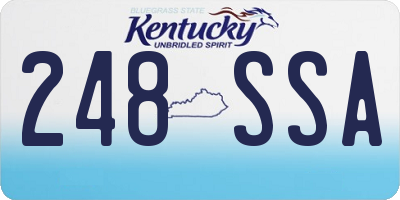KY license plate 248SSA
