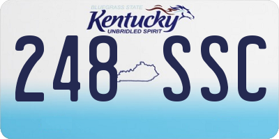 KY license plate 248SSC